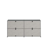 USM Haller Sideboard mittelgrau 4 Soft Panels grau USM Haller Sideboard mittelgrau 4 Soft Panels grau