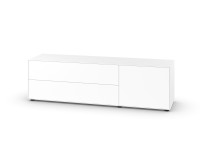 Piure NEX PUR BOX Lowboard mit 2er-Schubkasten und Türe 180 x 52,5 x 48 cm weiss matt
