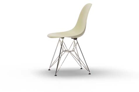 Vitra Eames Fiberglass Side Chair DSR parchment UG chrom