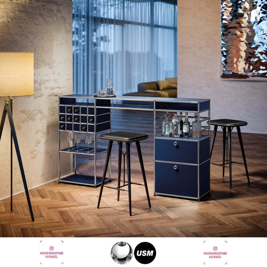USM Haller Lookbook 2025 | Barlösungen & Servierwägen entdeckenMit den modularen und stilvollen Barlösungen von USM Haller wird Ihre Hausbar zum eleganten Design-Highlight. Ob als kompakte Minibar, stilvolles Barregal oder flexibler Servierwagen – 