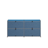 USM Haller Sideboard enzianblau 4 Soft Panels blau USM Haller Sideboard enzianblau 4 Soft Panels blau
