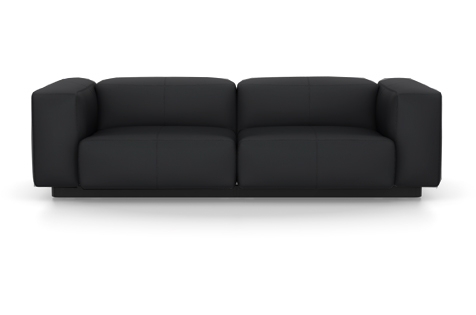 Vitra Soft Modular Sofa Zweisitzer Leder anpahlt