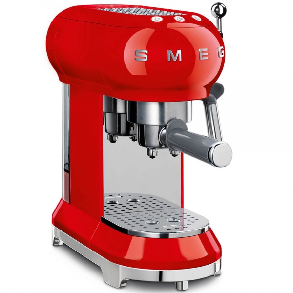 SMEG Retro-Style Espresso-Kaffeemaschine rot ECF01RDEU