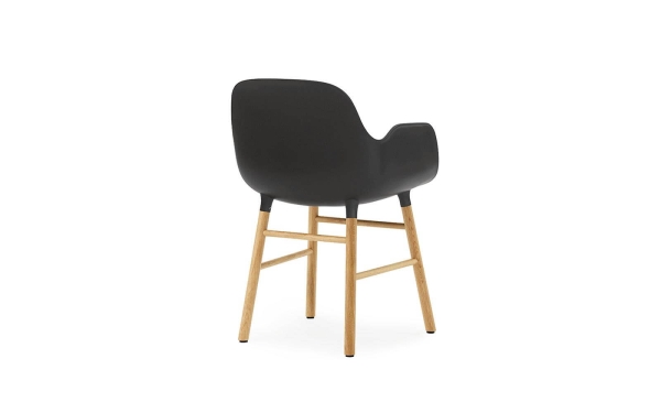 Normann Copenhagen Form Armlehnenstuhl Wood Sitzschale schwarz UG Eiche Rucken