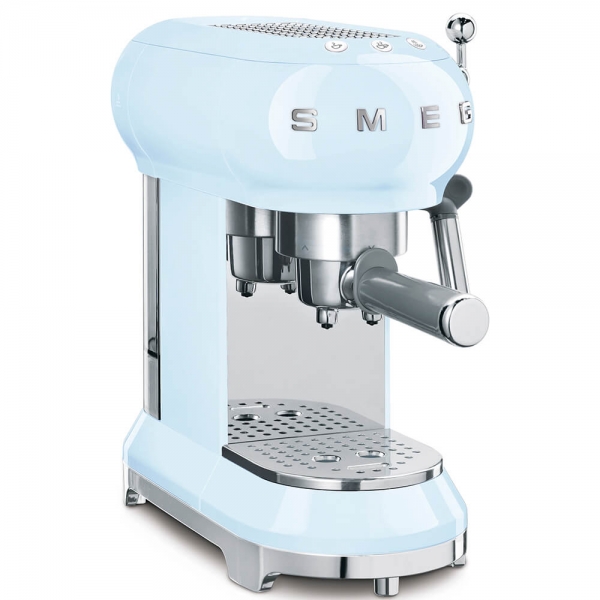 SMEG Retro-Style Espresso-Kaffeemaschine pastellblau ECF01PBEU