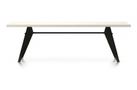 Vitra Prouve EM Table Esstisch HPL 240 cm elfenbein/tiefschwarz