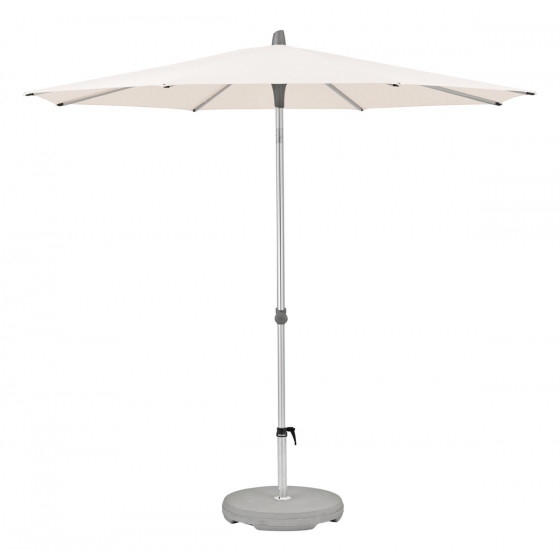 Glatz AG Sonnenschirm Alu Smart O 200 cm 300 cm mit 40 kg Betonsockel Standrohr in Edelstahl