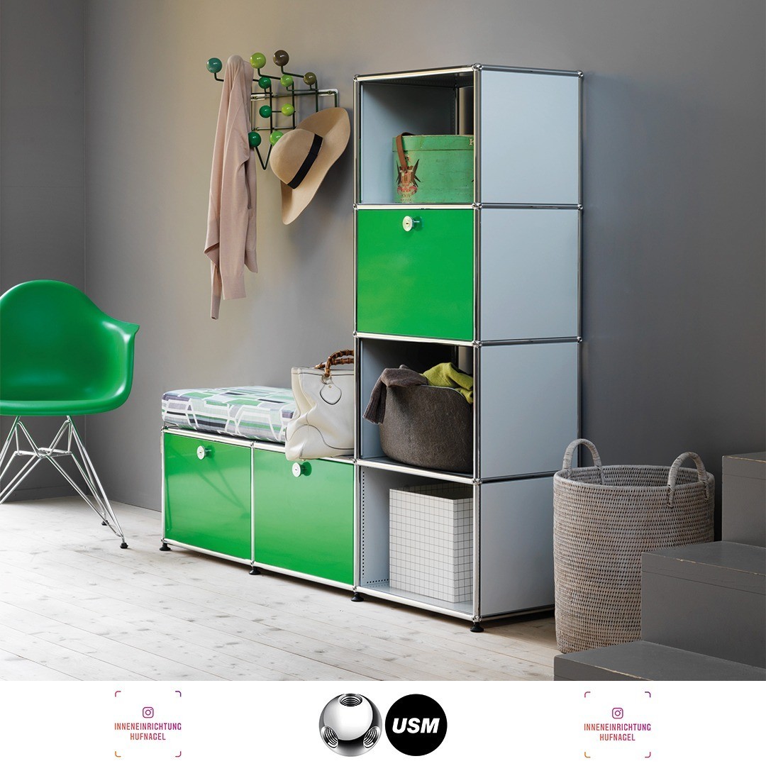 | USM Haller - Grün, grüner, am grünstenHolen Sie sich die Natur ins Haus!USM Grün lässt uns in die Welt der Pflanzen eintauchen. Es peppt jeden Raum im Haus auf, verleiht ihm Energie und klassische Eleganz.USM Grün ist ein satter, dynamischer 