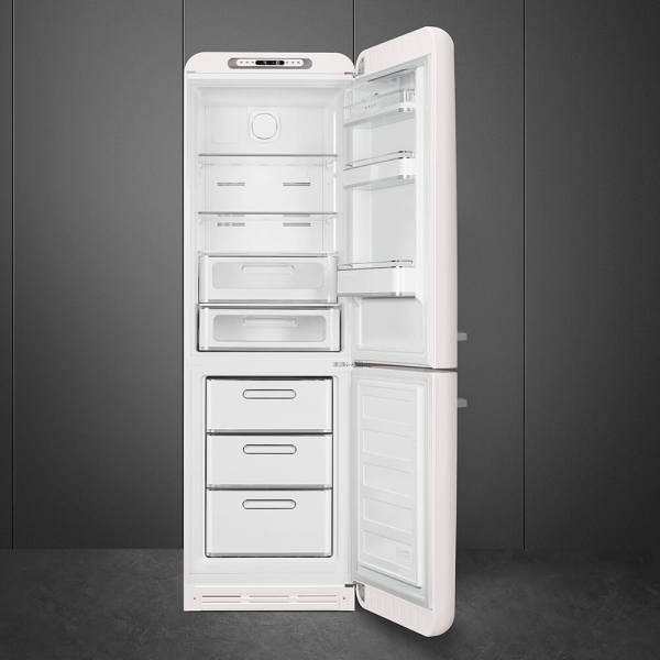 SMEG Retro Style Kuhl Gefrierkombination weiss FAB32RWH3 Innenleben