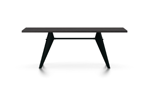 Vitra Prouve EM Table Esstisch Furnier Eiche dunkel 200 cm dunkel tiefschwarz