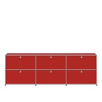USM Haller Sideboard XL 3x2 6 Klappturen USM rot USM Haller Sideboard XL 3x2 6 Klappturen USM rot