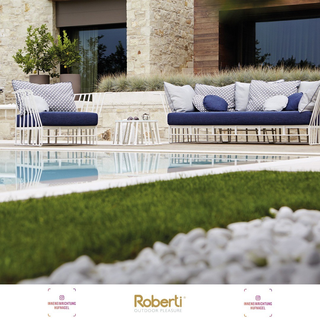 | Roberti Rattan Hamptons GraphicsDiese Outdoormöbel-Kollektion "Hamptons Graphics" zeigt leichte und zeichnerische Rahmen mit einer besonderen Identität dank des einfachen und raffinierten Aussehens. Sessel, Sofas und Stühle für den Außenbereich s