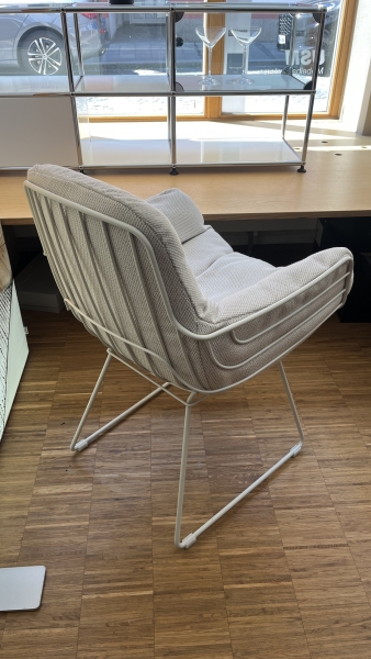 Freifrau Leyasol Armchair High Outdoorstoff Lopi marble Gestell verkehrsweiss Rucken