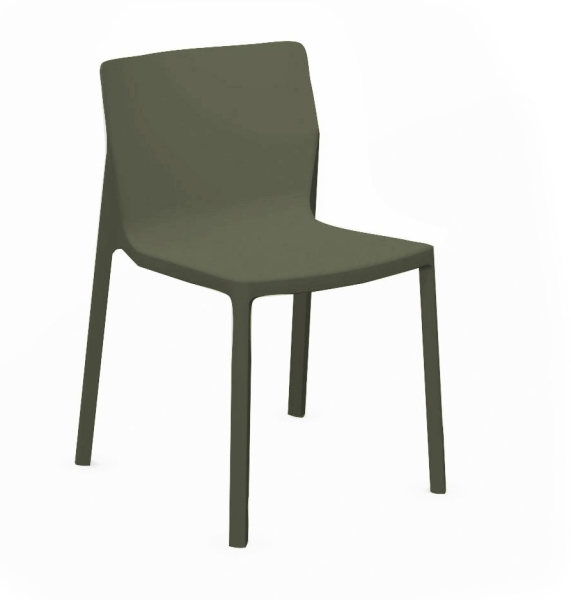 Kristalia LP Recycled Kunststoff Stuhl Polypropylen 4 Fussgestell argave