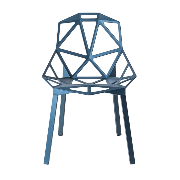 Magis Design Chair One Aluminium-Stapelstuhl blau