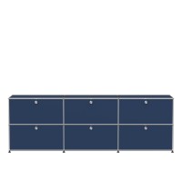 USM Haller Sideboard XL 3x2 6 Klappturen stahlblau USM Haller Sideboard XL 3x2 6 Klappturen stahlblau