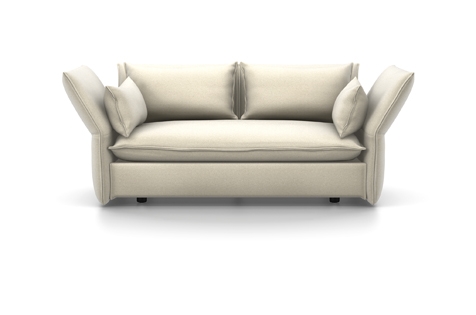 Vitra Mariposa Sofa Zweisitzer Stoff Iroko 2 creme