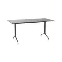 Vitra Belleville Table (Bistro), schwarz, Vollkernplatte und tiefschwarzes Untergestell