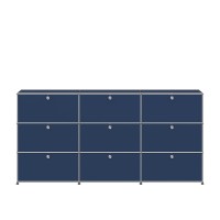 USM Haller Regal XL 3x3 9 Klappturen stahlblau USM Haller Regal XL 3x3 9 Klappturen stahlblau
