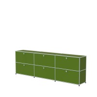 Vorschau: USM Haller Sideboard XL 3x2 6 Klappturen olivgrun seitlich Vorschau: USM Haller Sideboard XL 3x2 6 Klappturen olivgrun seitlich