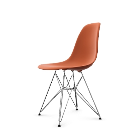 Vitra Eames Plastic Side Chair DSR Stuhl neue Hohe rostorange