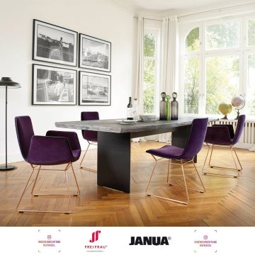 | Freifrau Sitzmöbel & JANUA | Manufaktur-Möbel mit einer Lieblingsstück-GarantieZWEI MAKREN - EIN HERZSCHLAGEine Verbindung wie Janua und Freifrau ist einzigartig in der Möbelbranche. Es geht um mehr als um eine Kooperation, um mehr als ein Join