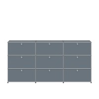 USM Haller Regal XL 3x3 9 Klappturen mittelgrau USM Haller Regal XL 3x3 9 Klappturen mittelgrau