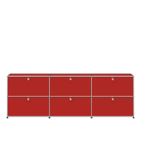 USM Haller Sideboard XL 3x2 6 Klappturen USM rot