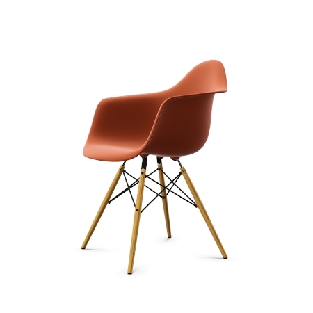 Vitra Eames Plastic Arm Chair DAW (neue Höhe) rostorange