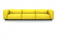Vitra Soft Modular Sofa Dreisitzer Stoff Iroko 2 limone