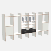 Nils Holger Moormann FNP FU Regal weiss inkl Schliessfacher Buchhalter und Boxen Nils Holger Moormann FNP FU Regal weiss inkl Schliessfacher Buchhalter und Boxen
