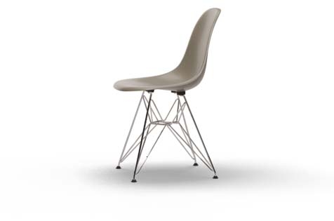 Vitra Eames Fiberglass Side Chair DSR raw umber UG chrom