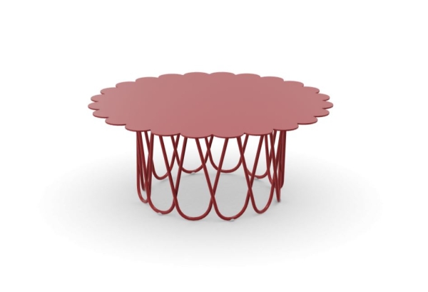 Vitra Flower Table Couch Beistelltsich klein rot