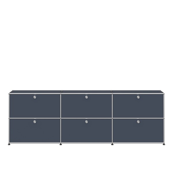 USM Haller Sideboard XL 3x2 6 Klappturen anthrazitgrau