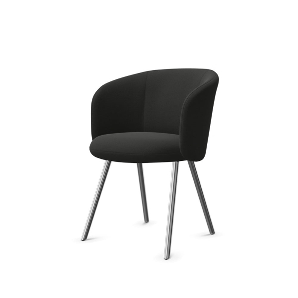 Vitra Mikado Armchair, Stoff Hola Dunkelgrau, UG poliertes Aluminium