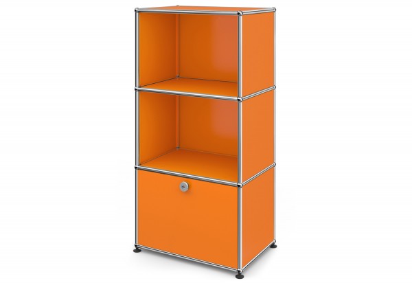 USM Haller Anrichte Highboard mit Schublade offenen Regalen orange