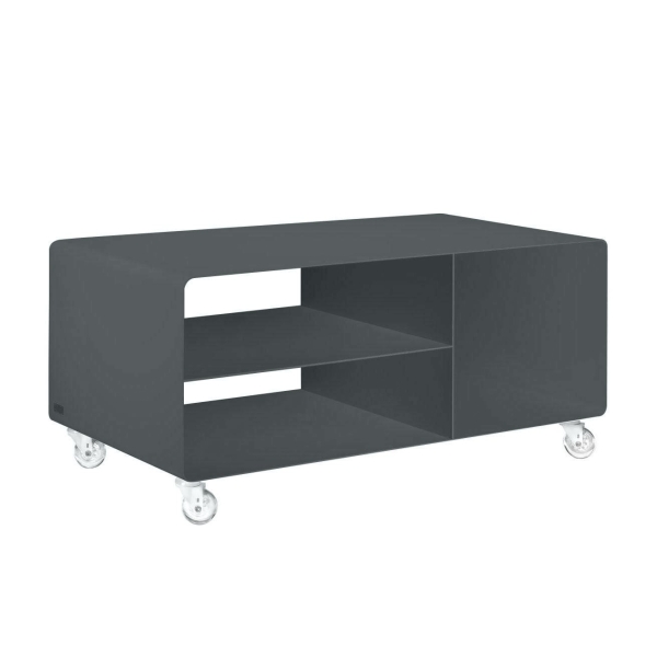 Muller Mobelfabrikation R104N Mobile Line Sideboard TV Hifi Mobel auf Rollen B 75 cm basaltgrau