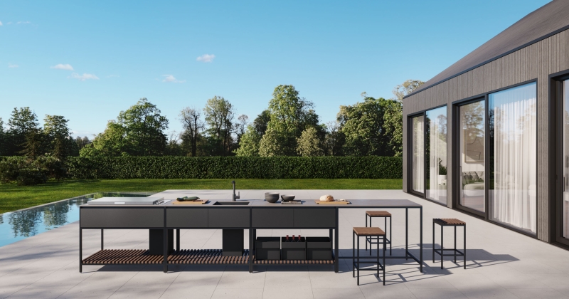 Conmoto TICINO Kitchen Frame Outdoorküche Outdoorkitchen modern modular