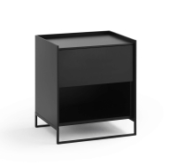 Moller Design LEAN BOX K501S Kommode mit 1 Schubkasten Lack matt Schubkasten mit Softclose Nachttisch Nachtkastchen Tischchen neben Bett