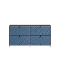 USM Haller Sideboard USM braun 4 Soft Panels blau USM Haller Sideboard USM braun 4 Soft Panels blau