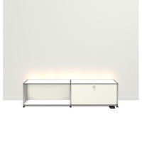 USM Haller E TV/Hi-Fi-Möbel mit dimmbarem Licht weiß