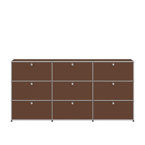 USM Haller Regal XL 3x3 9 Klappturen USM braun