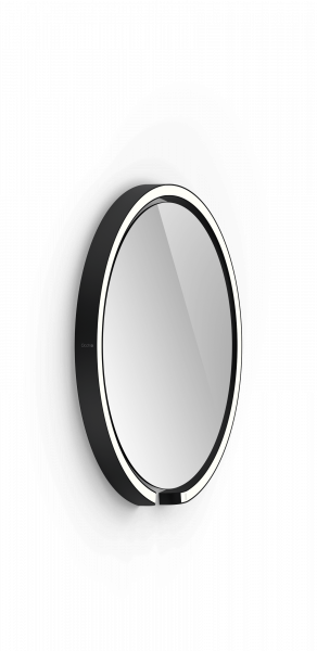 Occhio Mito Sfera 40 Wide mit klarem Spiegel schwarz matt