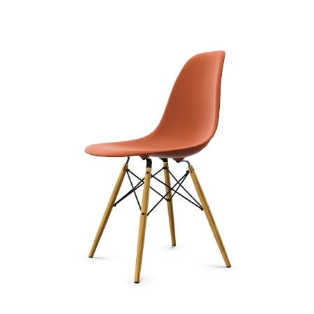 Vitra Eames Plastic Side Chair DSW Stuhl neue Hohe rostorange