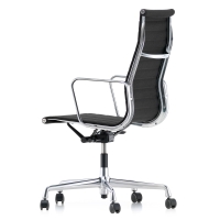 Vorschau: Vitra EA 119 Aluminium Chair Burodrehstuhl verchromt m Armlehnen Hopsak nero seitlich Vorschau: Vitra EA 119 Aluminium Chair Burodrehstuhl verchromt m Armlehnen Hopsak nero seitlich