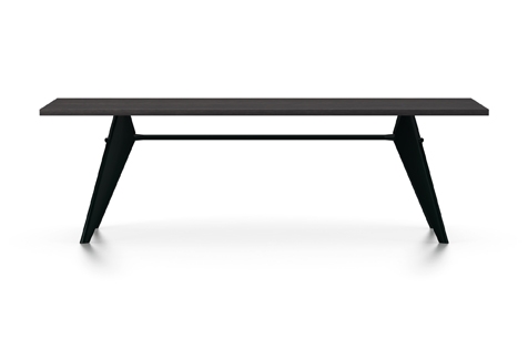 Vitra Prouve EM Table Esstisch Furnier Eiche dunkel 240 cm dunkel tiefschwarz