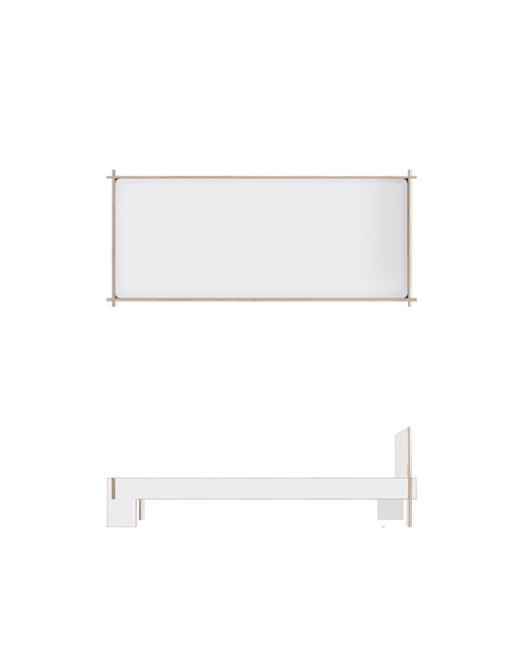 Nils Holger Moormann Siebenschlafer King Size Bett 90 x 220 cm weiss