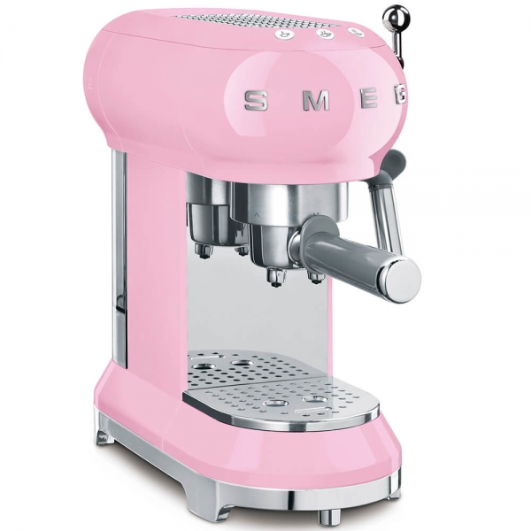 SMEG Retro-Style Espresso-Kaffeemaschine cadillac pink ECF01PKEU