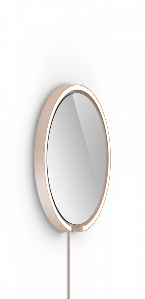 Occhio Mito Sfera Corda 40 Wide mit klarem Spiegel externes Stromkabel gold matt