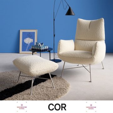 | COR Jalis Lounge design by JEHS & LAUBAlles an dem Jalis Lounge Sessel heißt seinen Besitzer willkommen: von den weichen Sitzpolstern über die sanft nach oben gefalteten Seitenlehnen bis zum sachte gebogenen Rücken. Dynamisch jung in seiner Desig